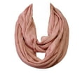 thumbnail image 3 of Wrapables® Winter Warm Cable Knit Infinity Scarf and Faux Fur Pom Pom Beanie Set, Pink, 3 of 8