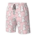 thumbnail image 5 of Kdxio Cute Rabbit Pattern Mens Casual Shorts - Drawstring Summer Beach Sports Shorts for Men, 5 of 9