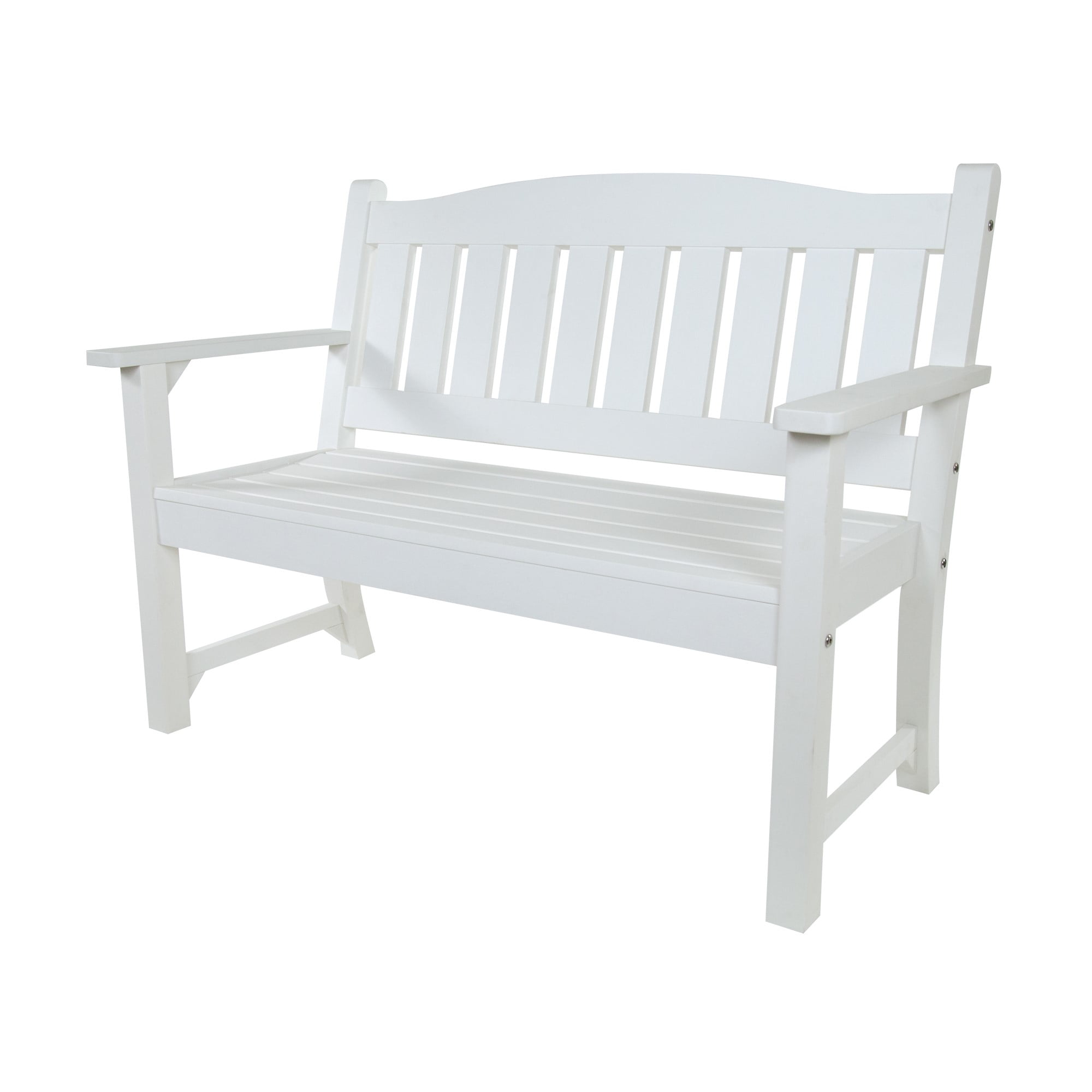 White Plastic Garden Bench Seat Shine Company Huntington Outdoor Plastic Bench - White - Walmart.com
