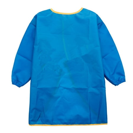 

KAOU Kids Solid Color Waterproof Long Sleeve Painting Apron Feeding Smock Bib Coat