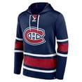 thumbnail image 1 of Men's Montreal Canadiens Puck Deep Lace-Up Pullover Hoodie - Blue, 1 of 3