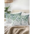 thumbnail image 3 of Waterproof Outdoor Throw Pillows with Inserts 12"x20" Set of 2, Teal Eucalyptus Leaves Soft Decorative Pillowcases for Couch Bedroom, Spring Floral Summer Botanical Pillow Covers for Sofa Living Room, 3 of 8