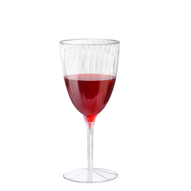 Aihimol 8 Pcs Verres à Champagne Jetables en Plastique 180 ml Verres Hauts et Bas Verres à Dessert Verres Rouges Verres de Fête Verres à Cocktail Fête des Fêtes pour Noël Halloween