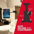 thumbnail image 5 of Macally Adjustable Flexible Tablet & Phone Holder - Clip On Clamp for Desks, Black, 5 of 7