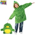 thumbnail image 6 of Huggle Pets Green Dinosaur Animal Hoodie Sweatshirt and Plush Toy, As Seen on TV, 6 of 7