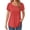 Red, variant on MOYIKO Women Tshirts Short Sleeve Summer Top Petal Sleeve Pleated Tunic Tee Bright Blue Round Neck Basic T Shirts Clothes Size L