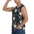 thumbnail image 3 of Fotbe Men's Lilies Flowers Print Men's Sleeveless Muscle Tank Tops Casual T-Shirts for Gym Workout Beach-XX-Large, 3 of 8
