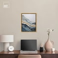 thumbnail image 3 of Golden Currents In Water Canvas Modern Blue Abstract Wall Art by Art Remedy, Gold Frame, 16" x 20", 3 of 7