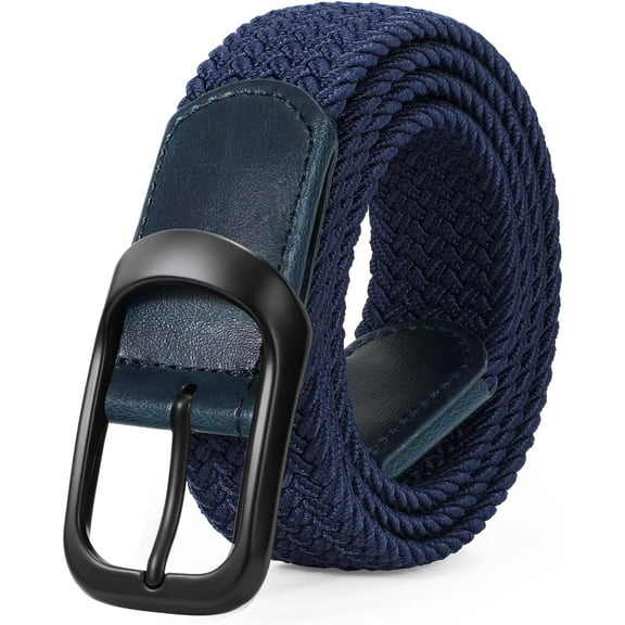 Stretch Belt for Men, Men Elastic Woven Braided Belt 1 3/8 Casual Belt Golf Belt for Jeans Pants