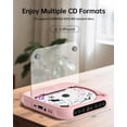 thumbnail image 4 of Reproductor de CD ENVYCLOUD Portátil Recargable Bluetooth Rosa, 4 of 8