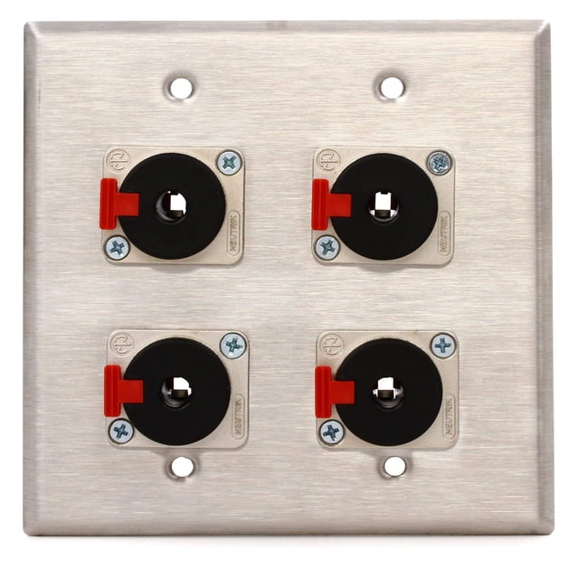 Placa de pared Proco WP2023 con 4 conectores TRS con bloqueo