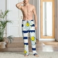 thumbnail image 2 of Honiee Daisy Striped Nautical for men - a sleek fusion of Straight Pajama Pants, versatile Lounge Pants, and cozy Sleepwear, all rolled into one-X-Large, 2 of 6