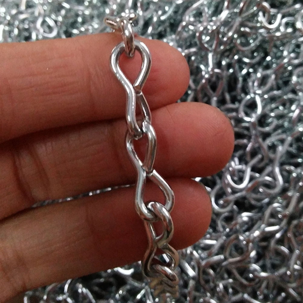 IBASETOY 2Pcs Heavy Duty Iron Chain Basketball Net Rust Resistant for Outdoor and Indoor Use