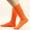 Orange, variant on Women's Solid Color Warm Stockings From the 1980s to 1990s, Super Long Tight Knit Pile Socks Slouch Socks Stacked Scrunch Socks Knee High Socks