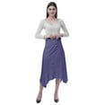 thumbnail image 2 of Moomaya Womens Handkerchief Hemline Midi Skirt High Waist Casual Summer Skirts, 2 of 6