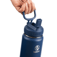 thumbnail image 4 of Takeya Actives Stainless Steel Water Bottle w/Straw lid, 24oz Midnight, 4 of 4