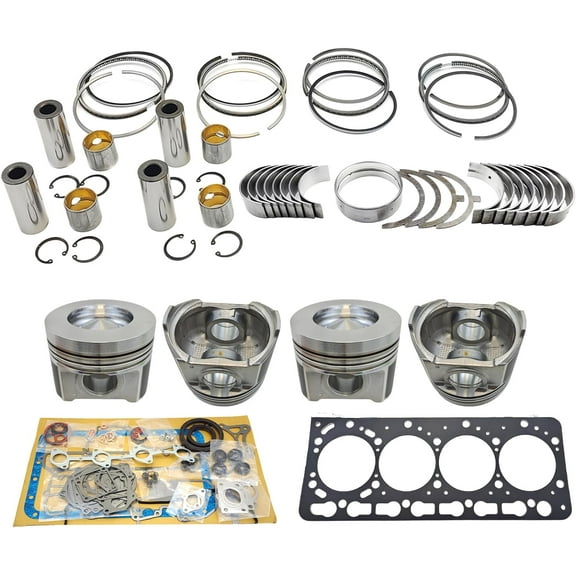 V3800 Engine Overhaul Rebuild Kit (No cylinder liner and valve) for Kubota V3800-CR-T EFI Engine M105S Tractor Combustion Chamber Diameter 59mm