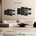 thumbnail image 3 of Elephant Stock Abstract Blinds Wall Art - Horizontal Multi Panel Canvas - Living Room Wall Decor - Abstract Multi Panel - Black And Gray Decor - 52" x 32", 3 of 4