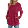 thumbnail image 5 of Horkkom Sweaters for Women Long Sleeve Crewneck Pullover Sweaters Casual Loose Cozy Sweaters with Pockets XL, 5 of 8