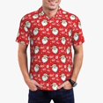 thumbnail image 5 of Yiaed Merry Christmas Santa Claus APrint Men's Short Sleeve Polo Shirt,Golf Polo for Men Three-Button Golf Shirt Athletic Casual Collared T-Shirt- X-Large, 5 of 7