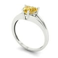 thumbnail image 2 of Clara Pucci 14K White Gold Solid Gold Citrine Solitaire Anniversary Ring for Women - 1 cttw Heart Cut, 2 of 8