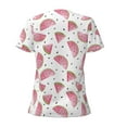 thumbnail image 4 of Naloa Watermelon Print T-Shirts Short Sleeve V Neck Tees for Women Fashion Tops Trendy Lightweight Soft Casual Summer Outfits Clothes, 4 of 5