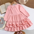 thumbnail image 5 of XEGLSBU Dresses for Girls Size 8 Plaid Autumn Girls Party Dress Tiered Layered Gown for Celebration with Elegant Flowy Pink Size 8-9 Years, 5 of 9