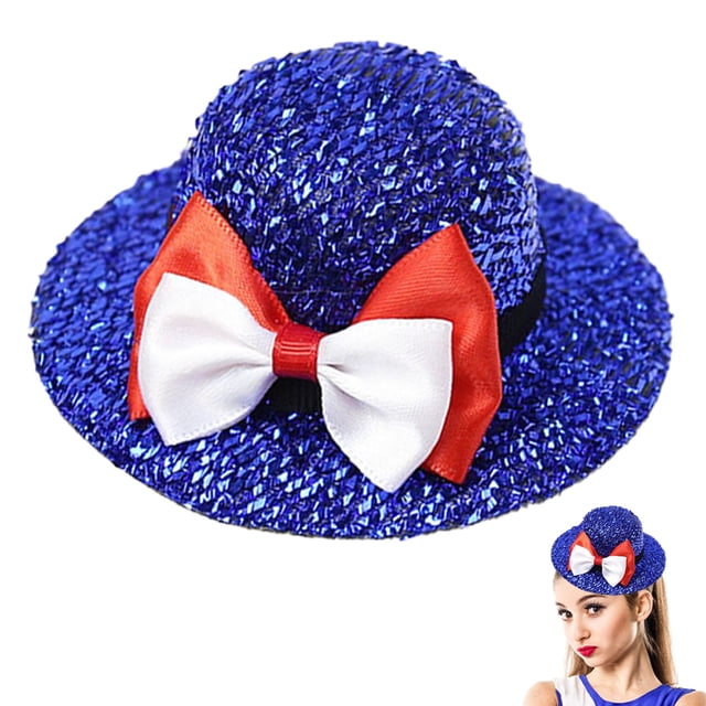 Sombrero decorativo para fiesta del Día de la Independencia, sombrero de fiesta con lentejuelas, recuerdo de fiesta del Día de la Independencia para niños, sombrero de fiesta