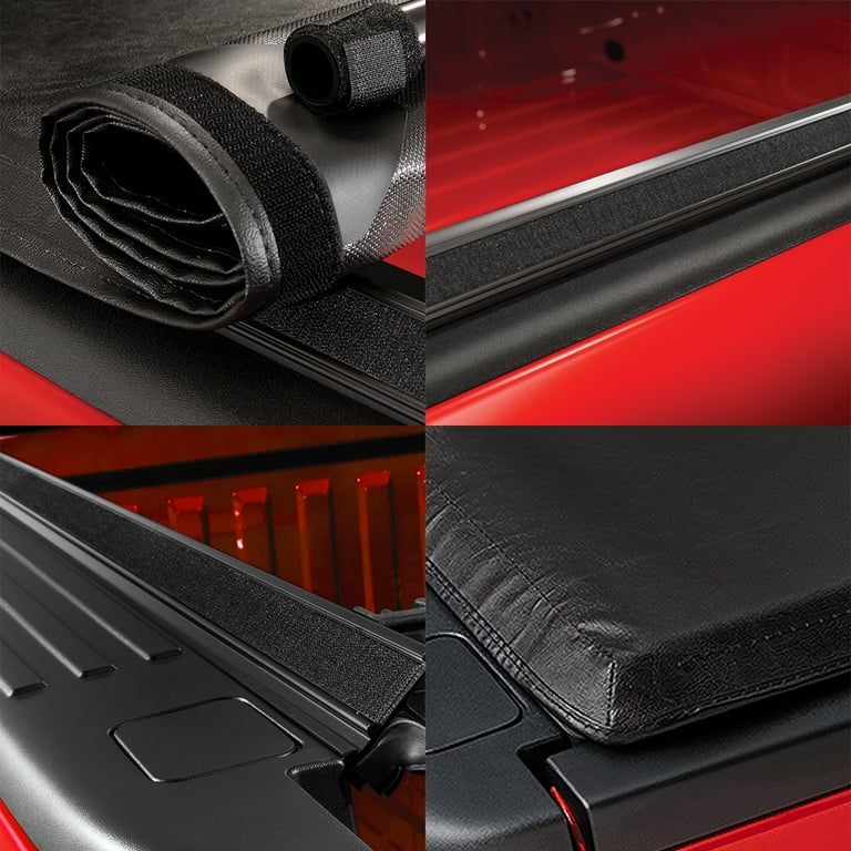 DNA Motoring TTC-RU-041 For 2004 to 2012 Chevy Colorado / GMC Canyon 6'  Short Bed Vinyl Soft Roll -Up Tonneau Cover 05 06 07 08 09 10 11 12 13