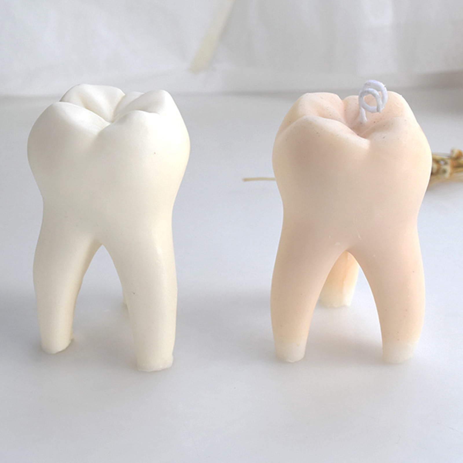 Geemin 3D Teeth Candle Mold for Making Candle Soap Plaster Cake Fondant Resin Casting