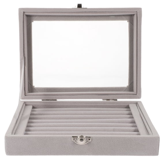 Clispeed Jewelry Organizer Case with Earring Display Box and Lint-Free Storage, 1 Piece