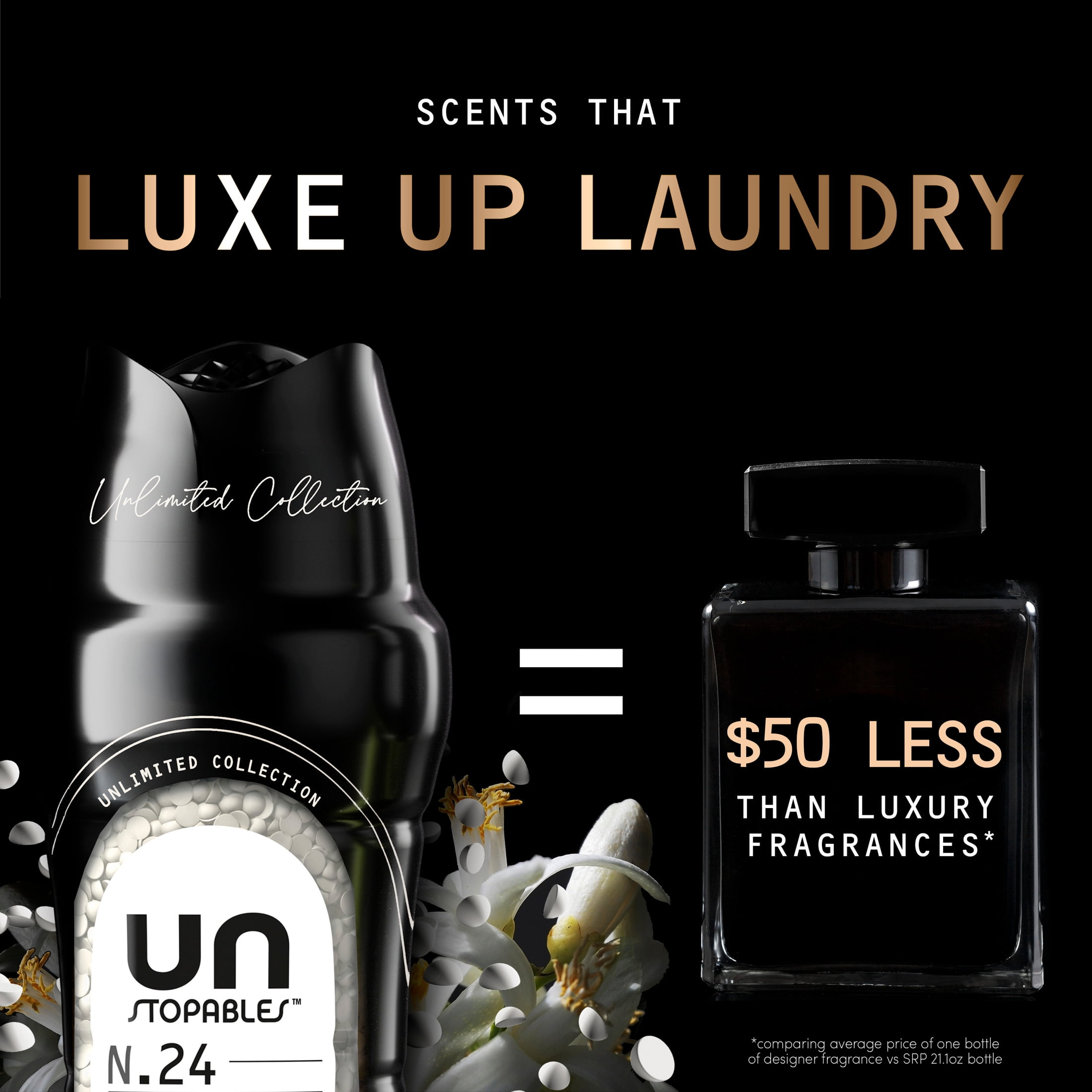 Downy Laundry Scent Beads, Unstopables Unlimited Collection, In-Wash Scent Booster, N.24 Scent, 21.1 oz