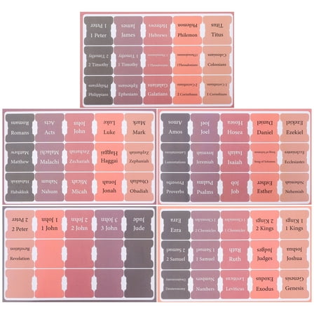 OUNONA Aesthetic Copper Bible Tabs Indexing Paper, 5 Sheets for Organizing and Labeling