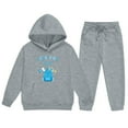 thumbnail image 4 of Glisme Boys Outfits Clothing Set For Every Occasion Hooded Sweatshirt Set For Kids Stylish Comfy Apparel For And For Young Trendsetters Grey Boy Athletic Set Size 2-3 Years, 4 of 4