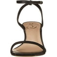 thumbnail image 2 of Sam Edelman Rayelle Black Leather Ankle Strap Open Toe Kitten Heel Dress Sandals (BLACK, 9), 2 of 5