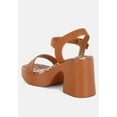 thumbnail image 3 of Kolata Faux Leather Pin Buckle Platform Heels, 3 of 10