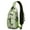 Olive-green-20, variant on Summer Beach Palm Trees Sling Backpack – Boho Style Crossbody Bag with Minimalist Palm Tree and Tropical Beach Sunset Patterns, Water-Resistant and Lightweight