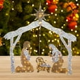 thumbnail image 4 of POINTERTECK Lighted Outdoor Nativity Scene Resistant Outdoor Nativity Scene Silhouette With Metal Stake Yard Sign Decorative Garden Stake For Outdoor Yard, 4 of 7