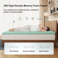 thumbnail image 6 of 2.5 Inch Ultra Firm Mattress Topper, Extra Hard High-Density Solid Spacer, Turns Soft Bed into Firm Surface, Relieve Back Pain, Breathable Light Blue Pad, 6 of 7