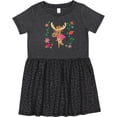 thumbnail image 3 of Inktastic Woodland Moose Spring Flowers Girls Toddler Dress, 3 of 5