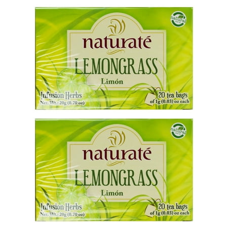2x NaturaTe Lemongrass Tea Te Lemon Infusion Herbs Caffeine Free 100% Natural