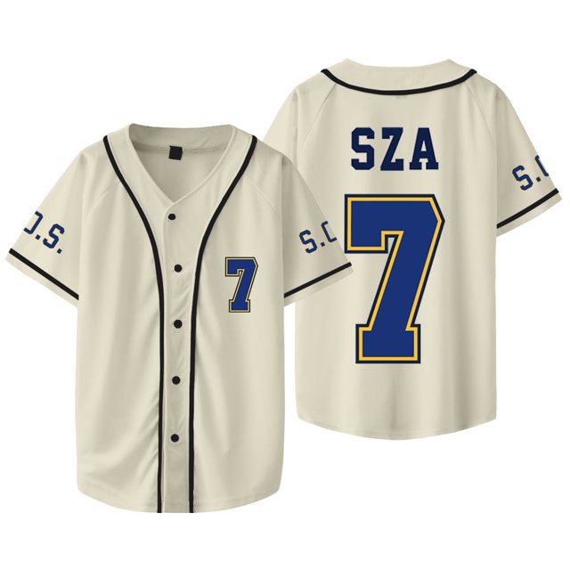 SZA 7 Jersey SOS World Tour Unisex Summer Baseball Tee Concert Merch Casual,S,style 6