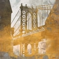 thumbnail image 3 of Meneely, Dan 12x12 Black Modern Framed Museum Art Print Titled - NY Gold Bridge at Dusk II, 3 of 5