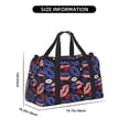 thumbnail image 3 of Fotbe American With Lips Bolsa de Viaje con Estampado, Bolsa de Fin de Semana para Mujer con Compartimento para Zapatos, Bolsa de Gimnasio con Bolsillo Húmedo, 3 of 7