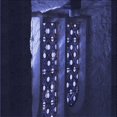 thumbnail image 1 of Ahgly Company Indoor Square Patterned Night Blue Area Rugs, 8' Square, 1 of 6