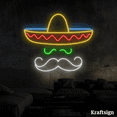 thumbnail image 3 of Craftnamesign Sombrero Hat Neon Sign, Mexican Restaurant Decor, LED Sign, 3 of 4