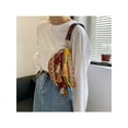 thumbnail image 3 of Multitrust Women Folk Style Waist Bag with Adjustable Strap Variegated Color Fanny Pack with Fringe Decor Khaki Blue Yellow, 3 of 5