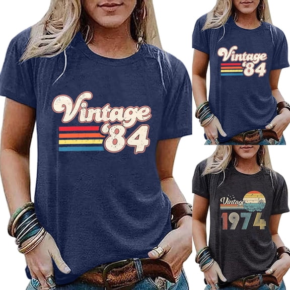 Trendfront Womens Summer Crew Neck Short Sleeve Tops Pattern Artwork Graphic Tees Printed Casual Everyday Style Wear T-Shirts