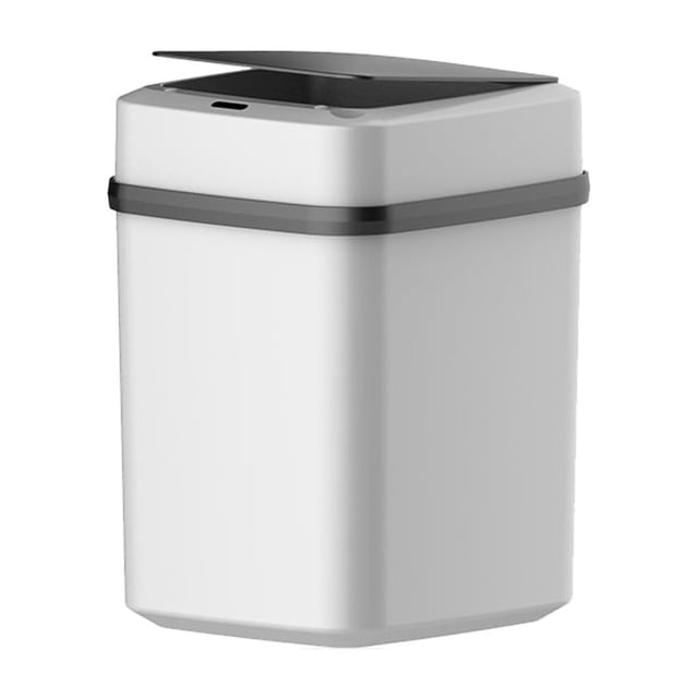 Wosthever Cubo de basura de inducción inteligente de 12L, contenedor de basura de sellado, soporte de basura, Cubo de plástico sin contacto, Suministros de limpieza para el hogar