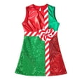 thumbnail image 6 of iEFiEL Girls Christmas Miss Santa Dress Costume Velvet Tassels Tutu Dress with Hat Belt Red-A 8, 6 of 7